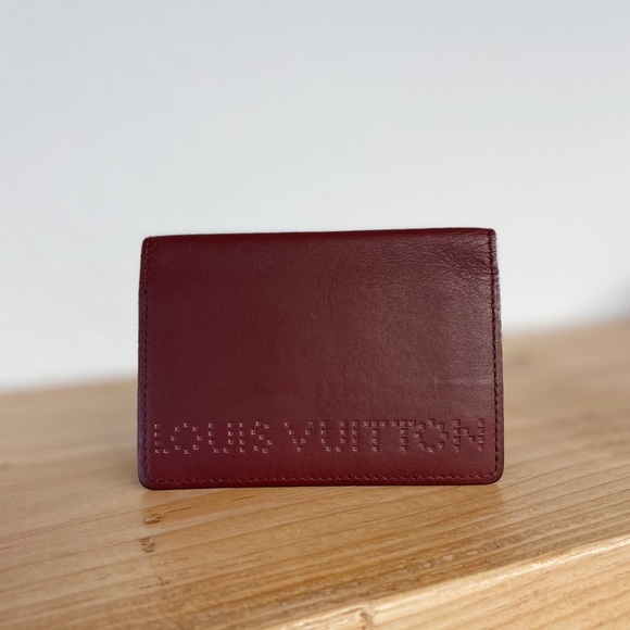 RARE Leather LOUIS VUITTON Bifold Compact Wallet Cardholder in Wine - Picture 2 of 7